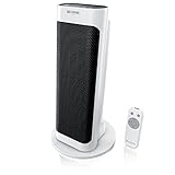 Brandson - Heizlüfter mit Fernbedienung - Preisträger 2025 - energiesparend leise - mit Thermostat Oszillation Timer - Weiss