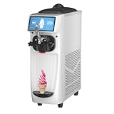 GSE Eismaschine 18L/Std.7-Zoll-Touchscreen-Display vorkühlend 1300W Speiseeisbereiter 6L Edelstahl Behälter Softeismaschine selbstkühlend Eiscreme Maschine Eisbereiter mit Kompressor für zuhause