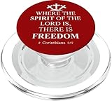 Where The Spirit of The Lord is There's Freedom US Christian PopSockets PopGrip für MagSafe