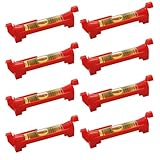 LAINIKE 8 Stück Schnurwasserwaage, Rot Wasserwaage Schnuur, Schnurlinien Richtwaagen, Schnurwasserwaage Profi, Schnur Klein Schnurwasserwaage, für Maurerarbeiten, Klempnerarbeiten, Rinnenarbeiten