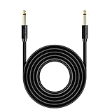 6.35mm Instrumentenkabel Stereo 3M, Gitarrenkabel E Gitarre Kabel 6.35mm auf 6.35mm Klinke Audio Kabel zum Anschluss von Musikinstrumenten, E-Bässen, Keyboards, Verstärkern, Mischpulten, Gitarren etc