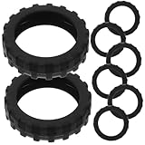 BESPORTBLE 8 Stück Gepäckradabdeckung Reisegepäck Gepäckradschutz Klein Universal- Koffer Zubehör Bezeichner Beschützer Mit Für Bodenschutz Gepäckfußschutz Kieselgel Black