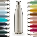 Blumtal Trinkflasche 750 ml Edelstahl - auslaufsichere Isolierflasche - BPA-freie Trinkflasche kalt & warm - doppelwandige Insulated Bottle - rostbeständige Isolierflasche Stainless Steel - Silber