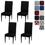 Aisprts Stuhlhussen 4er Set Stretch Stuhlhussen für Esszimmerstühle, Abnehmbarer Waschbarer Stühle Schutz Dekoration Stuhlbezug für Haus, Küche, Hotel, Restaurant, Bankett, Hochzeit, Party