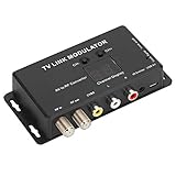 PUSOKEI UHF Modulator, AV zu RF Konverter, IR Extender mit Kanalanzeige, UHF TV LINK Modulator, PAL, USB5V @400 mA, kompatible Set-Top-Box und andere A/V-Quellen