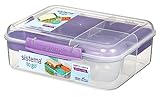 Sistema Bento Box TO GO | Lunchbox mit Joghurt-/Fruchtbehälter | 1,65 L | BPA-frei | Misty Purple