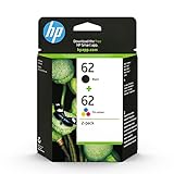 HP 62 (N9J71AE) Multipack Original Druckerpatronenfür HP ENVY 55xx, 56xx, 7640 und HP OfficeJet 200, 250, 57xx , 1xSchwarz, 1xFarbe ( 2 Stück) 1er Pack