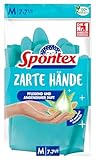 Spontex Zarte Hände, pflegende Haushaltshandschuhe mit sanftem Mandelöl, aus Naturkautschuklatex - Größe M, 1 Paar
