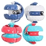 TOYANDONA 4 Stück Rotierende Stressabbau Spielbälle Puzzle-Toys mit Taktilem Fidget-Erlebnis Tragbar und Vielseitig für Büro Schule Reisen und Erwachsene Geburtstagsgeschenk