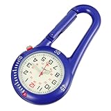 SOPOTUTU Leuchtende Clip Quarzuhr mit Großem Display Edelstahl Kletteruhr für Männer und Frauen Robuste Rucksack Gürteluhr für Outdoor Sport und