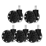 5er-Pack 3-Zoll-M11-Bürostuhlrollen, robustes, schnell und leises Ersatzset