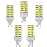 ZHIYUE 5 Stück G9 10W LED Birne Äquivalente Halogenbirnen 100W G9 1000LM Energiesparlampen G9 Sockel Led Lampe AC 220-240V Kaltweiß 6000K G9 Kapselbirne Nicht Dimmbar