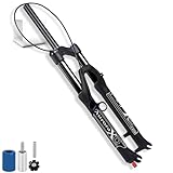 AuroraXQ Gerade Tube Mountainbike Gabel 26/27.5/29 140mm Federweg, Luft-34 Fernabsperrung XC AM MTB Fork Magnesiumlegierung 1-1/8 Downhill Fahrrad Federgabel QR 9mm(Schwarz,29)