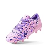 DREAM PAIRS Fußballschuhe für Jungen und Mädchen, für Jugendliche und Kinder,Size 34,PINK/LILA,HZ19003K-E