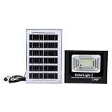 Fockety Solar Sicherheitsleuchte, IP67 wasserdicht, mit Dämmerungssensor, integriertem 5000 mAh Akku (16–20 Stunden Laufzeit), LED Solarfluter für Garten, Terrasse, Balkon, Garage