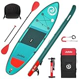 Jolldo SUP Aufblasbares Board 320cm Stand Up Paddle Board Zubehör Verstellbares Paddel, Pumpe, ISUP Reiserucksack, Leine, Kajak Sitz, Erwachsene Paddelboard Surfbrett Paddleboard