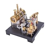 KAROON Dampfmaschinen-Modell, Vollmetallträger Dampfmaschinenmodell Und Liegender Kessel mit Zentrifugalregulator DIY-Bausatz (84PCS)