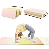 PhysKcal 5 Panel Macaron Klappbare Weichbodenmatte Turnmatte Fitnessmatte Gymnastikmatte mit Tragegriffen, Sportmatte Spielmatte, Tumbling-Matte für Kinder, Polsterung für Activity Play