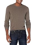 Amazon Essentials Herren Langärmliger Pullover Mit Rundhalsausschnitt, 100% Baumwolle, Erhältlich In Groß Und Schwer, Braunheide, M