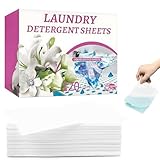 Waschmittel Blätter - Pfingstrosenduft,Bis Zu 120 Waschgänge (120 Blätter), Waschblätter Für Die Waschmaschine Für Weiß, Farbe Und Schwarz, Waschmitteltabs In Reisegröße