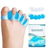 Sumiwish Zehentrenner, 4 Paar weiche Gel-Zehenabstandshalter zur Korrektur von Ballenzehen, Zehenstrecker zur therapeutischen Linderung von Plantarfasziitis, Hammerzehen, Krallenzehen