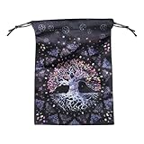 Tarotkarten-Beutel, Flanell-Tarot-Deck, Tarot-Aufbewahrungstasche, Samt-Kordelzug, Aufbewahrungstasche für Tarot-Zubehör, Tarotkarten-Beutel, Kordelzug-Paket zur Aufbewahrung, Tarot-Würfelkarte