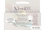 Gillette Venus Rasierklingen für Haut und Schamhaare für Damen, 4 Stück