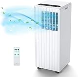 Klimaanlage Mobil 9000 BTU, Klimagerät 3 In 1 KüHlen Entfeuchten Ventilato, 2.6KW Mobile Klimaanlage Mit Abluftschlauch, Fernbedienung, 24h-Timer für RäUme Bis 80m³(31㎡), Leiser Betrieb