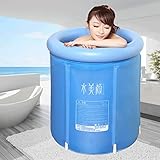 KLZUOPT Tragbare Badewanne für Erwachsene, aufblasbare Ganzkörper-Badewanne für Erwachsene, faltbares Duschfass für den Haushalt, tragbares Reise-Badewannen-Einweichen