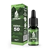 VITAL24 - Premium Nr. 50 mit 10ML (250 Tropfen) extra starkes und hochdosiertes Hanfsamenöl - Vital Hanfsamenöl - 100% Natur - Hanftropfen mit Omega 3-6-9