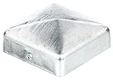 Alberts 205805 Pfostenkappe für Holzpfosten | flache Form | feuerverzinkt | 70 x 70 mm