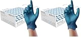 UNIGLOVES Unicare Blue Vinylhandschuhe - vielseitig einsetzbar, puder- und latexfreie Einweghandschuhe - Box mit 100 Handschuhen, blau, Mittel (GS0083) (Packung mit 2)