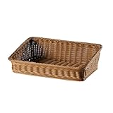 Wicker Aufbewahrungsbehälter - Handgefertigter Rotankorb | Rustikaler Lebensmittel-Organizer, Brot Obstbehälter, Dekorative Servierbox | Handgewebter Displaymkorb Mit stabilem Design Für Home Kitchen