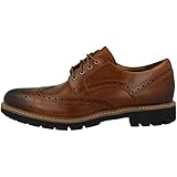 Clarks Herren Batcombe Wing Derbys, Dark Tan Lea, 43 EU