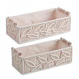 Jingyash Boho Körbe Für Die Aufbewahrung - Organisation Für Das Badezimmer | Handgeflochtener Wäschekorb | Für Badezimmer Schlafzimmer Kinderzimmer Wohnung Zuhause Wohnzimmer Eingangsbereich Toilette