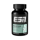 ESN Magnesium Caps, 120 Kapseln, 300 mg Magnesium pro Tagesportion - Magnesiumbisglycinat-Kapseln, Support für Energiehaushalt, hohe Bioverfügbarkeit - Made in Germany