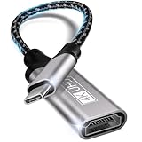 USB C Auf HDMI,USB C HDMI 4K Adapter Thunderbolt 3/4 AUF USBC HDM I Adapter kompatibel mit iPhone 16Pro/16Pro Max/16/15,MacBook Pro/Air,iPadPro/Air,Pixelbook,Galaxy S/Note,Dell XPS,Surface Pro Grau