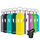 Super Sparrow Trinkflasche Edelstahl Wasserflasche - 750ml - Isolier Flasche mit Perfekte Thermosflasche für Das Laufen, Fitness, Yoga, Im Freien und Camping | Frei von BPA