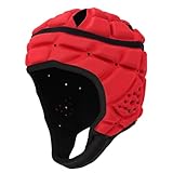 Annadue Soft Cover Flag Football Helm, Eingedickter Eva Schwamm Rugby Headguards Verstellbarer Rugby -Helm Fußballpolsterkopf -Kopfschutzkopfschutz für Jugendliche (S)