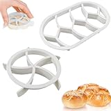 2 Stück Brötchenstempel Set,Brotstempel,Brötchen Ausstecher Kunststoff,Brötchenstempel,Brotstempel,Semmeldrücker,Diy Teig Keks Presse Backen Semmelstempel Für Kaisersemmel Stempel Für Brot Zuhause