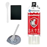 Tenacore 80g 2 Komponenten Kleber, 2K Epoxidharz Kleber Extra Stark Metallkleber für flüssigmetall, Edelstahl, Gusseisen, Holz, Stein