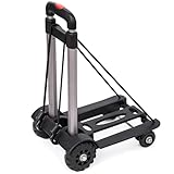LCKKJHG Faltbarer Handwagen, faltbar, robust, mit Rollen, für Reisegepäck, tragbarer Einkaufswagen