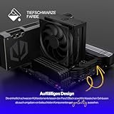 ENDORFY Fera 5 Black, cpu kühler mit lüfter 120 mm, Fluctus 120 mm Lüfter, Multi-Sockel AMD und Intel Kompatibilität, am4 kühler, am5 cpu kühler, AM5, LGA1700, LGA1200, EY3A011