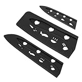 PATIKIL 3-teiliges Kunststoff-Sicherheitsmesserhüllen-Set, universelle Klingenabdeckungen für Küchenmesser, schwarz