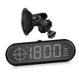Happyyami Digitale Anzeige für Autos Geschwindigkeitsmesser mit Alarm und Farbdisplay Installieren für Dashboard und Windschutzscheibe