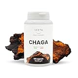 VEETA Chaga natürliches Nahrungsergänzungsmittel – 120 vegane Kapseln – Inonotus-Pilz Obliquus mit β-Glucane, Vitamin C und SOD – Immununterstützung, Antioxidans, Adaptogen – Made in Italy