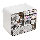 Schreibtisch-Organizer – Schreibtisch-Aufbewahrungsschubladen, ästhetische Organizer, verdickte, transparente Aufbewahrungskörbe, transparente Schreibtisch-Organizer, multifunktionale Aufbewahrungsbox