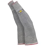 texxor 144 Stück Schnittschutz-Armstulpen 2613, CUT C, grau-schwarz, 8/M, Karton, Unterarmschutz, Schnittschutz-Armstulpen