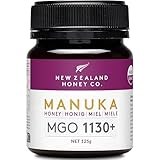 New Zealand Honey Co. Manuka Honig MGO 1130+ | Aktiv und Roh | Hergestellt in Neuseeland | Zertifiziertem Methylglyoxal Gehalt | 125g