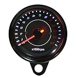 Motorrad Drehzahlmesser 0-13000 U/min LED Hintergrundbeleuchtung Elektronische Drehzahlmesser Manometer für DC 12 V Motorrad